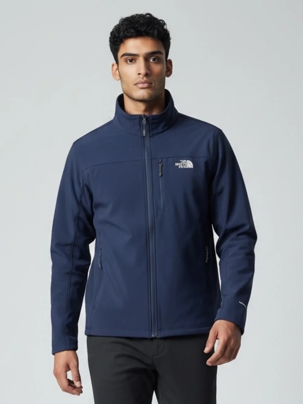 The North Face Men's Apex Soft Shell Full Zip Size Extra Large Navy